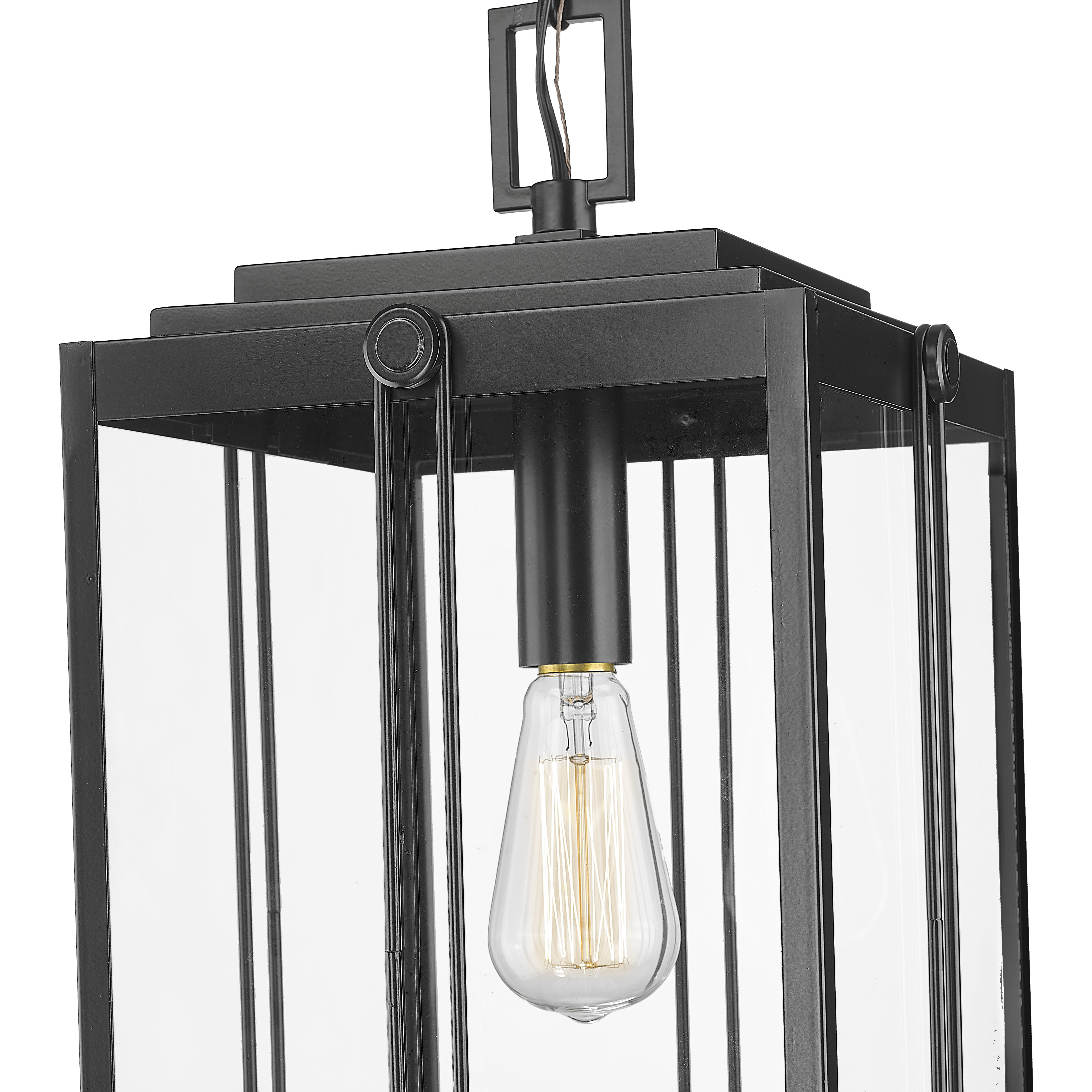 Oakland 1 Light 10.5 inch Powder Coated Black Outdoor Hanging Lantern